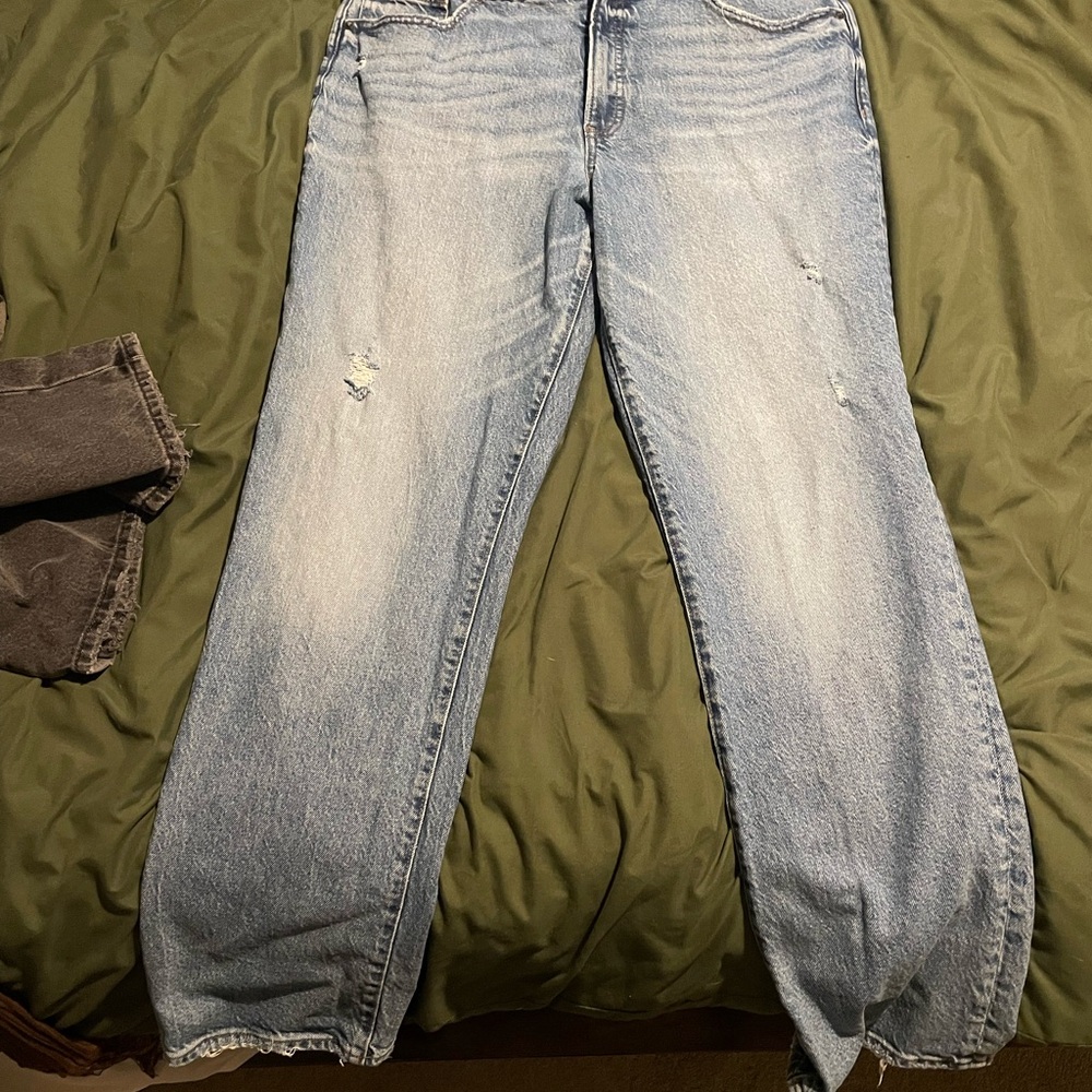 Express Denim Blue Boyfriend Jeans